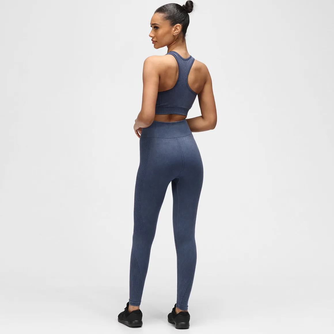 Blue Denim Seamless Leggings