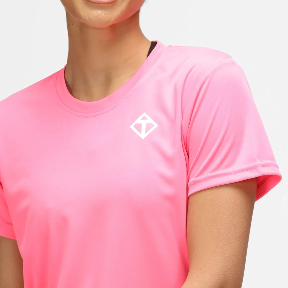 Bright Pink Diamond Ladies Technical T-Shirt