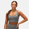 Charcoal Ribbed Seamless Bra