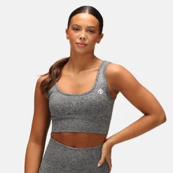 Charcoal Ribbed Seamless Bra