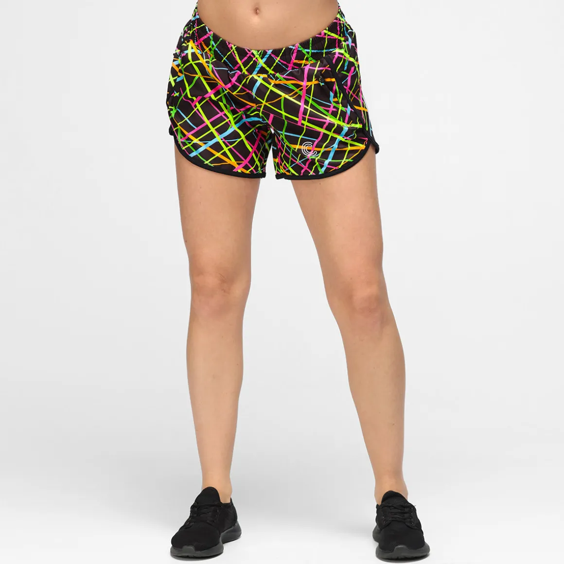 Clubbercise Neon Beam Loose Fit Workout Shorts