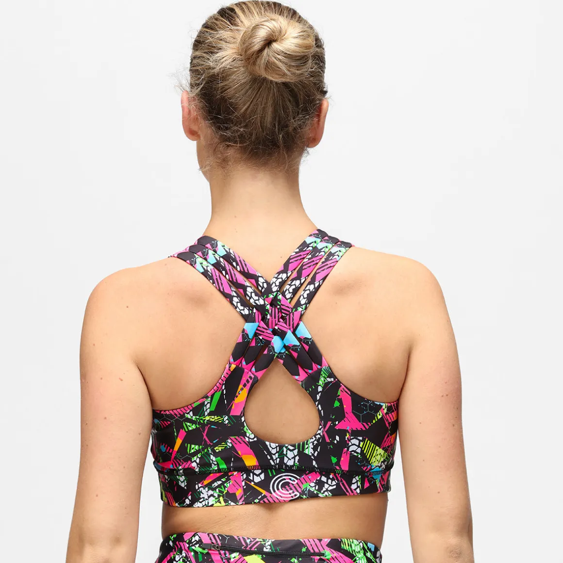 Clubbercise Retro Raver Cross Back Bra