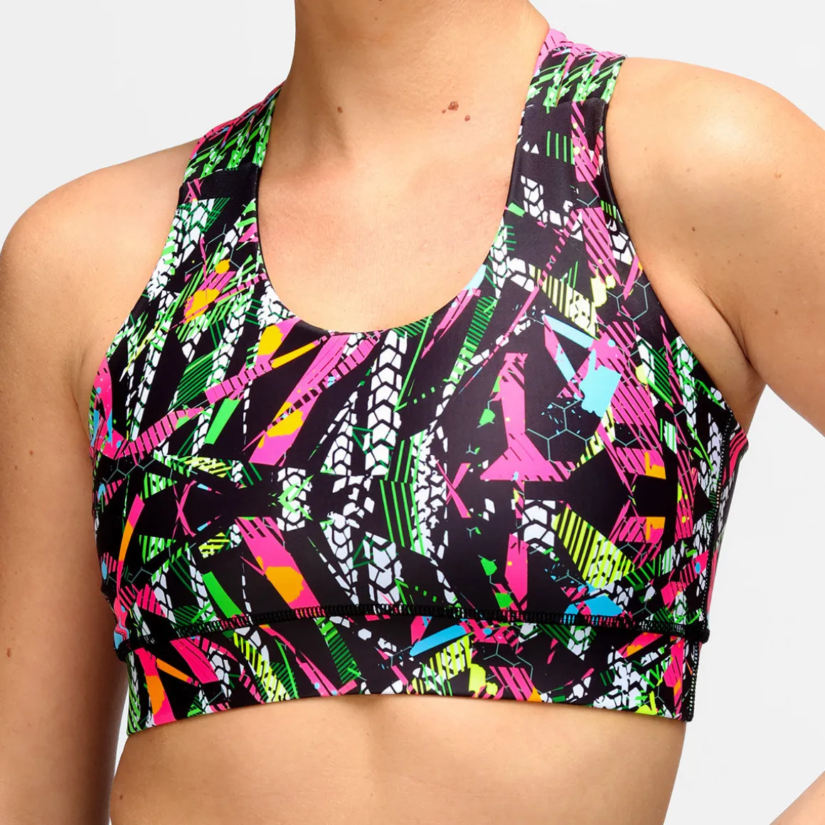 Clubbercise Retro Raver Cross Back Bra