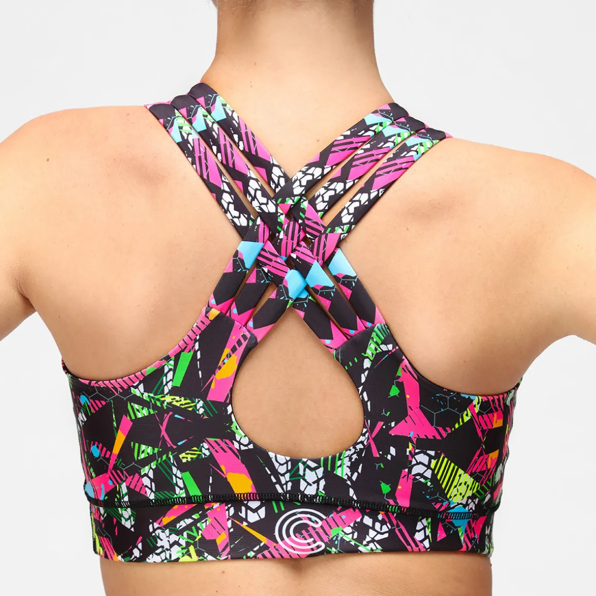 Clubbercise Retro Raver Cross Back Bra