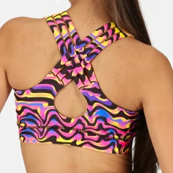 Coral Waves Cross Back Bra