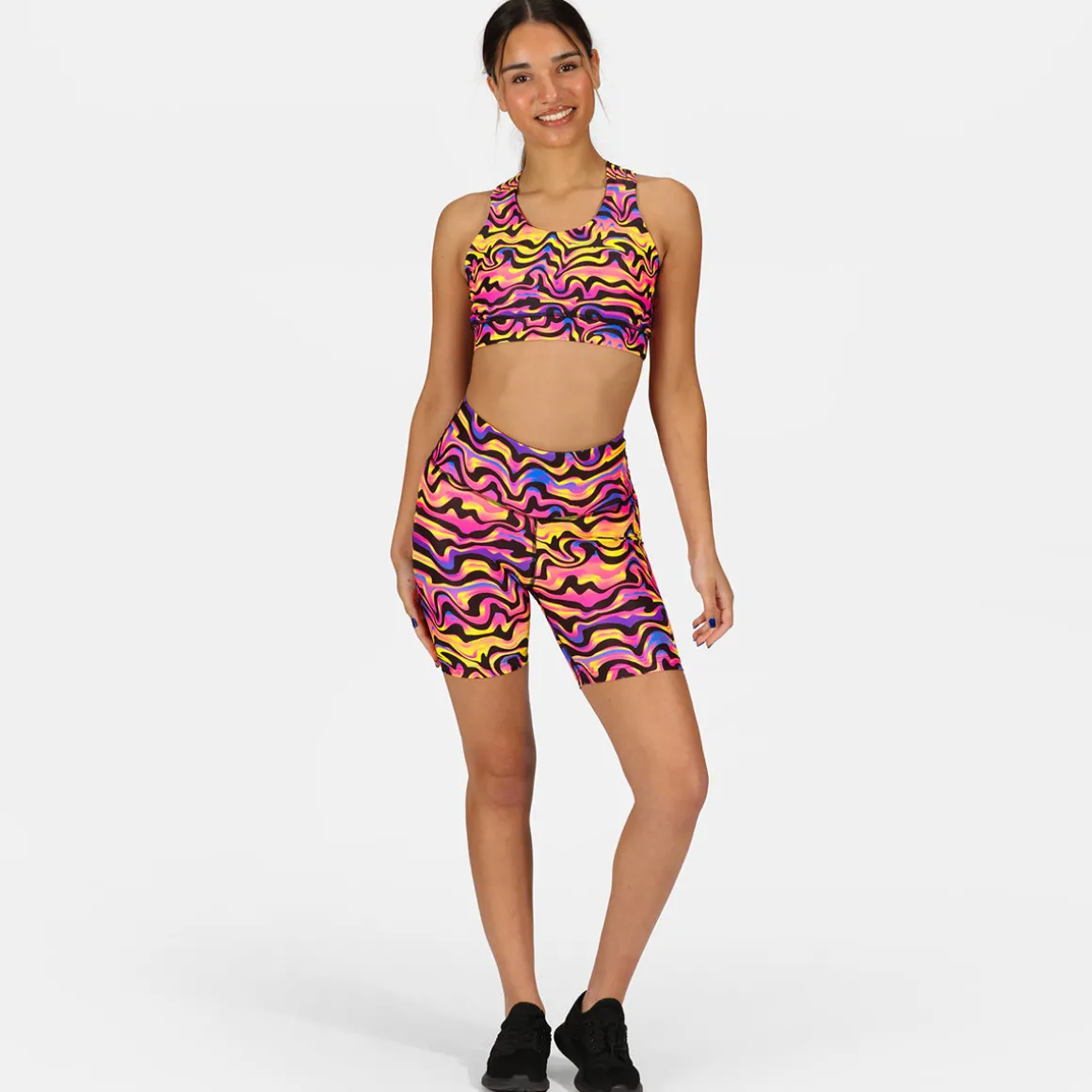 Coral Waves Running Shorts