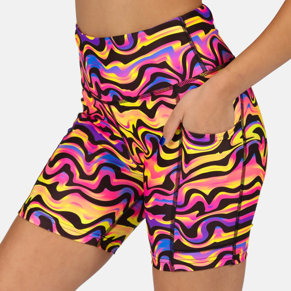 Coral Waves Running Shorts
