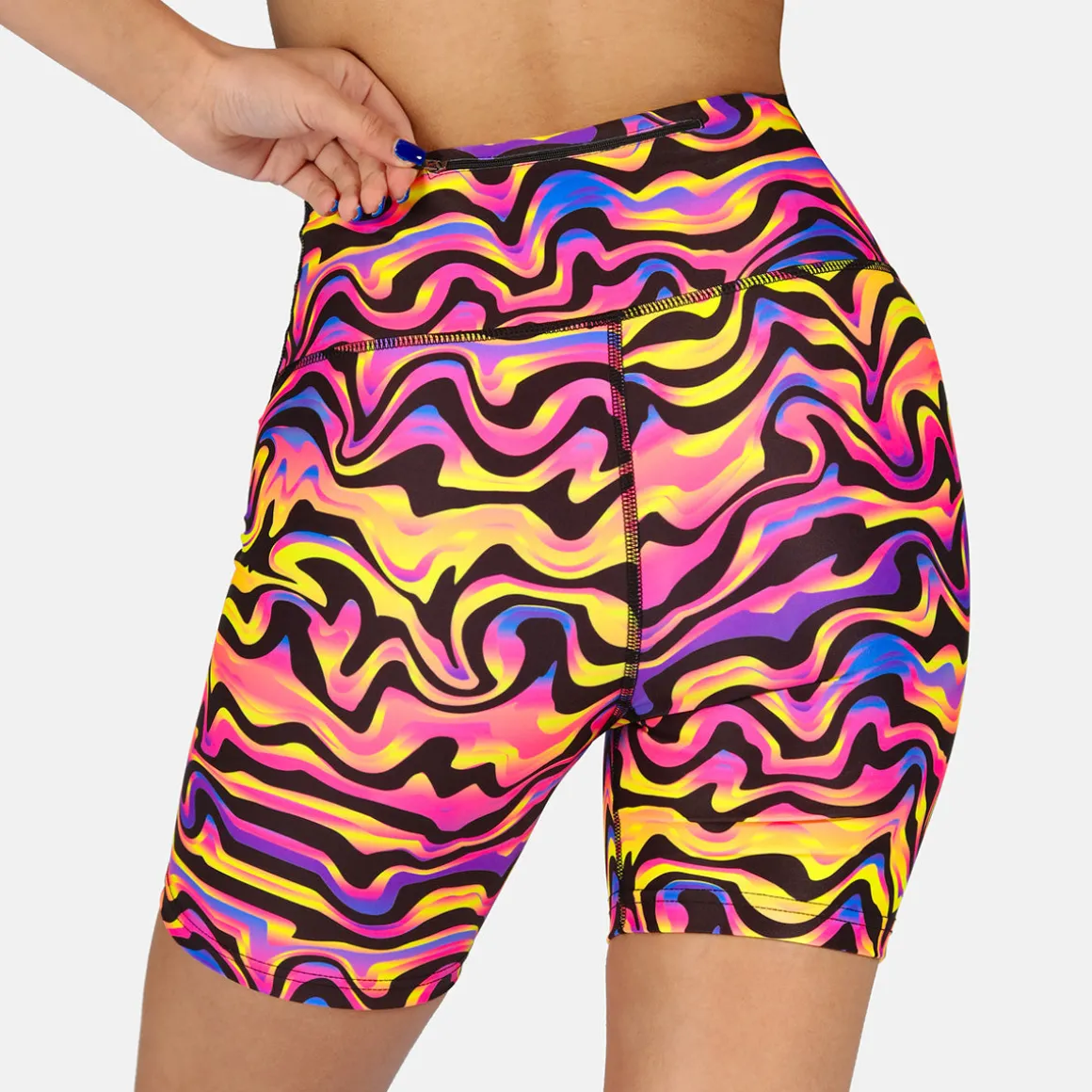 Coral Waves Running Shorts