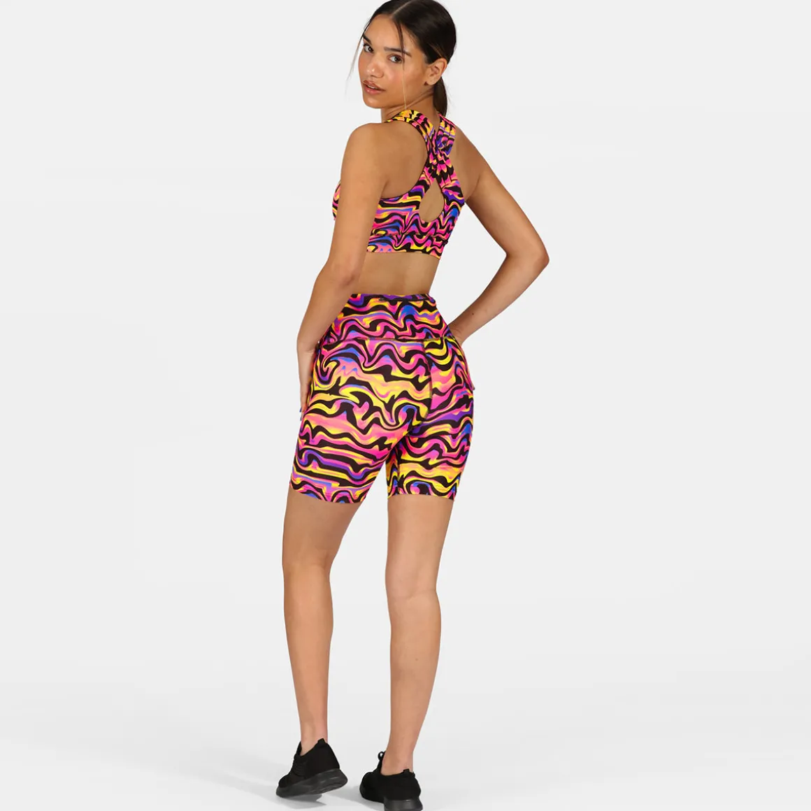 Coral Waves Running Shorts