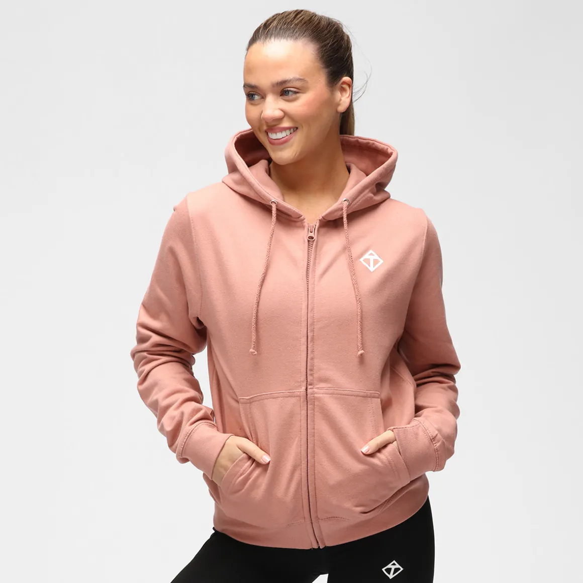 Dusky Pink Diamond Ladies Zoodie