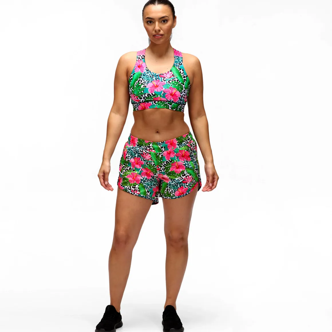 Hibiscus Loose Fit Workout Shorts