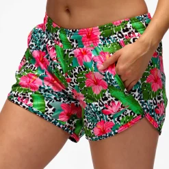 Hibiscus Loose Fit Workout Shorts