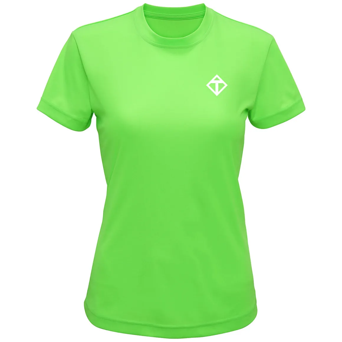 Lime Green Diamond Ladies Technical T-Shirt