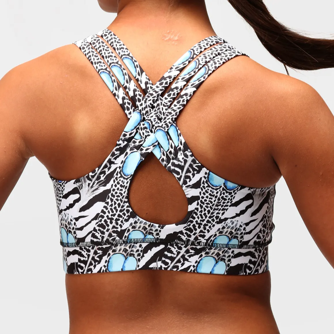 Monochrome Quill Cross Back Bra
