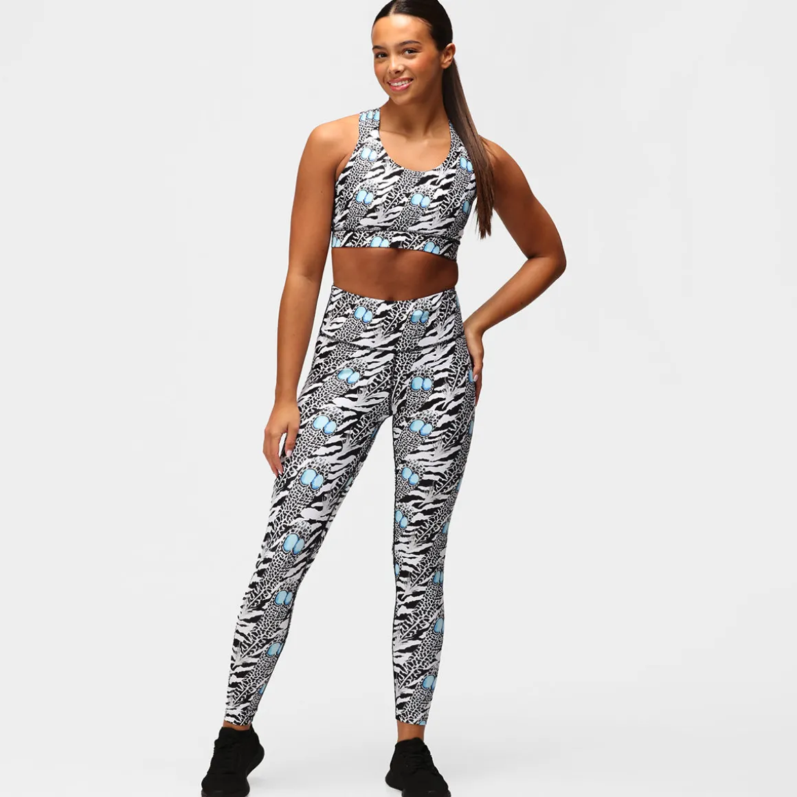 Monochrome Quill Leggings