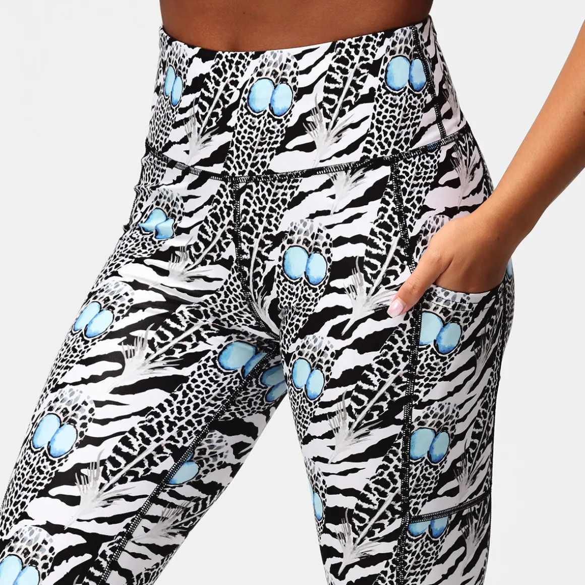 Monochrome Quill Leggings