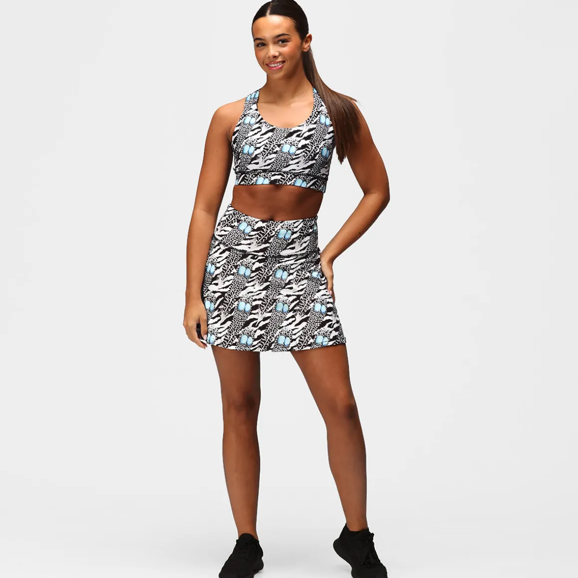 Monochrome Quill Skort