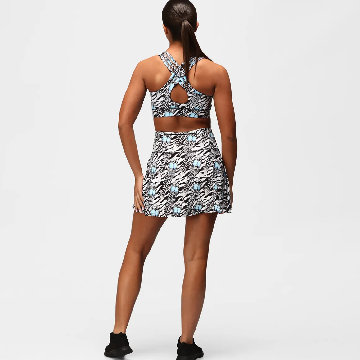 Monochrome Quill Skort