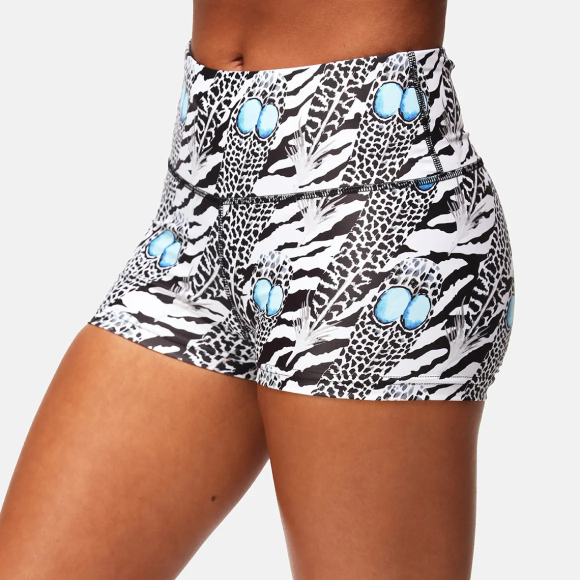 Monochrome Quill TikiBooty Shorts