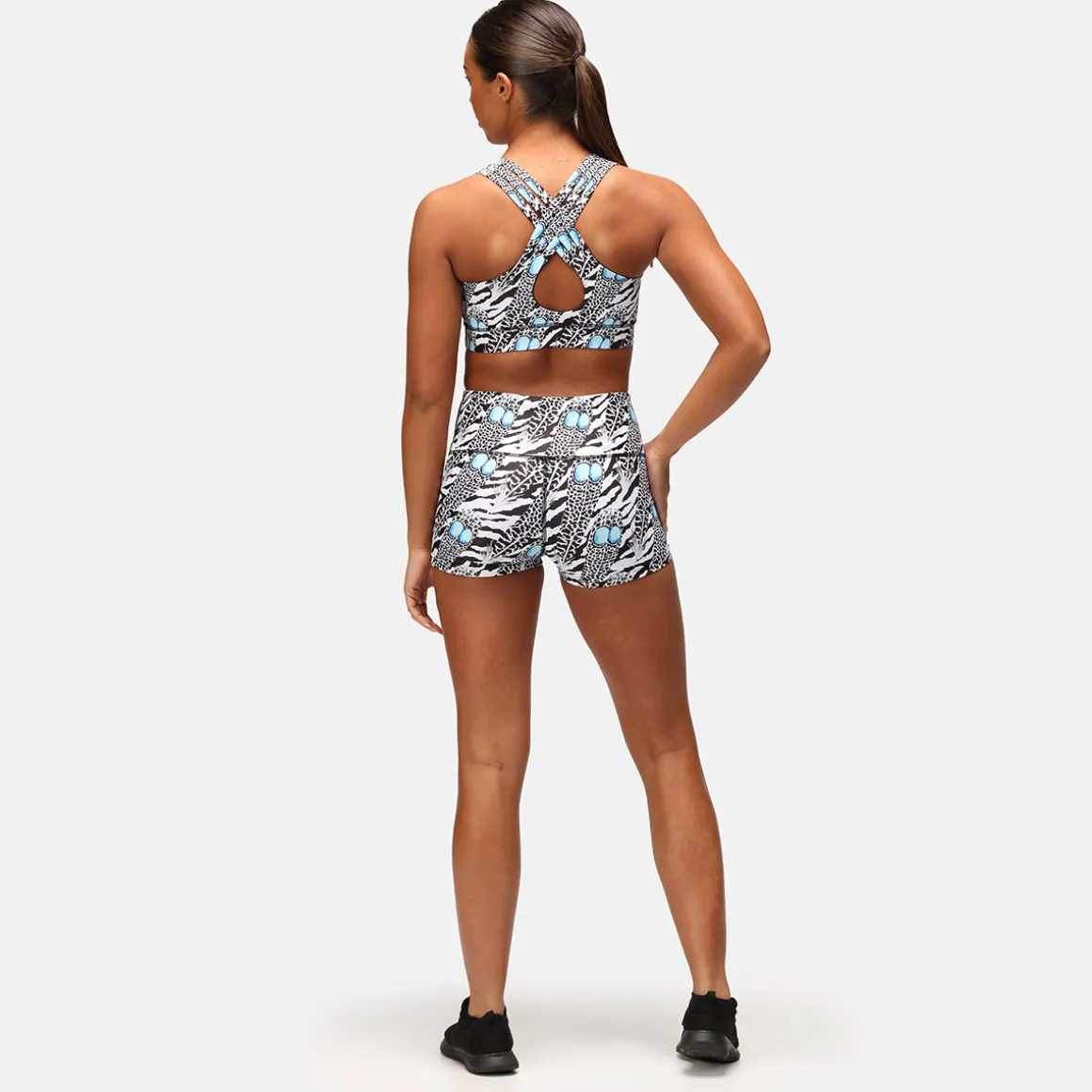 Monochrome Quill TikiBooty Shorts