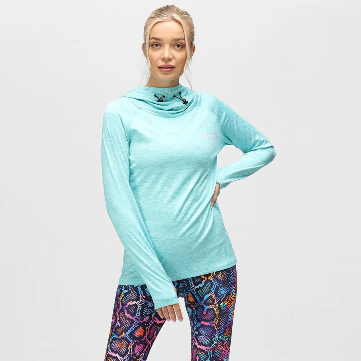 Ocean Blue Cowl Neck Hoodie