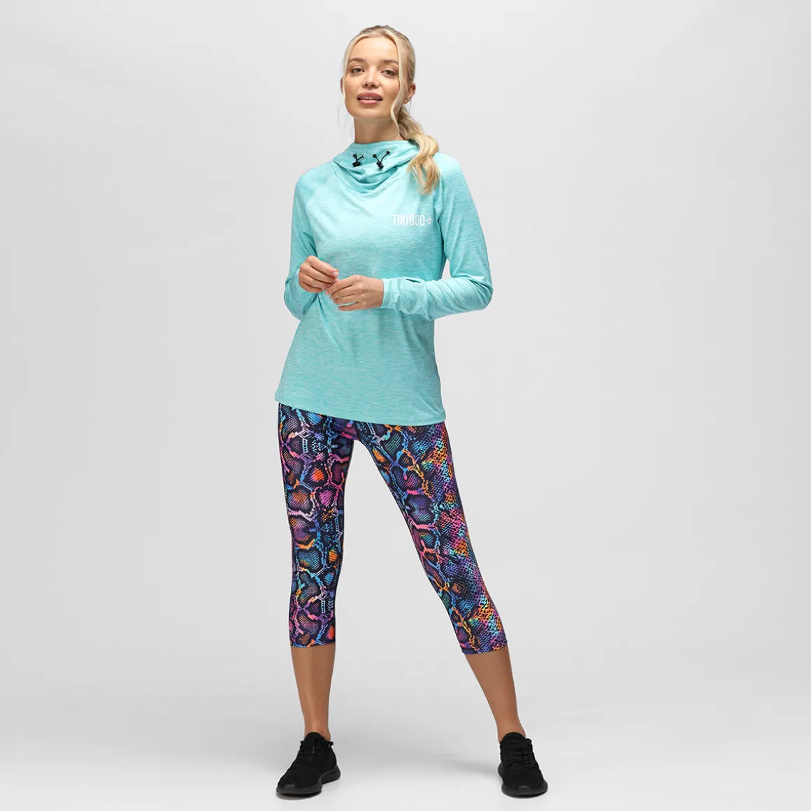Ocean Blue Cowl Neck Hoodie