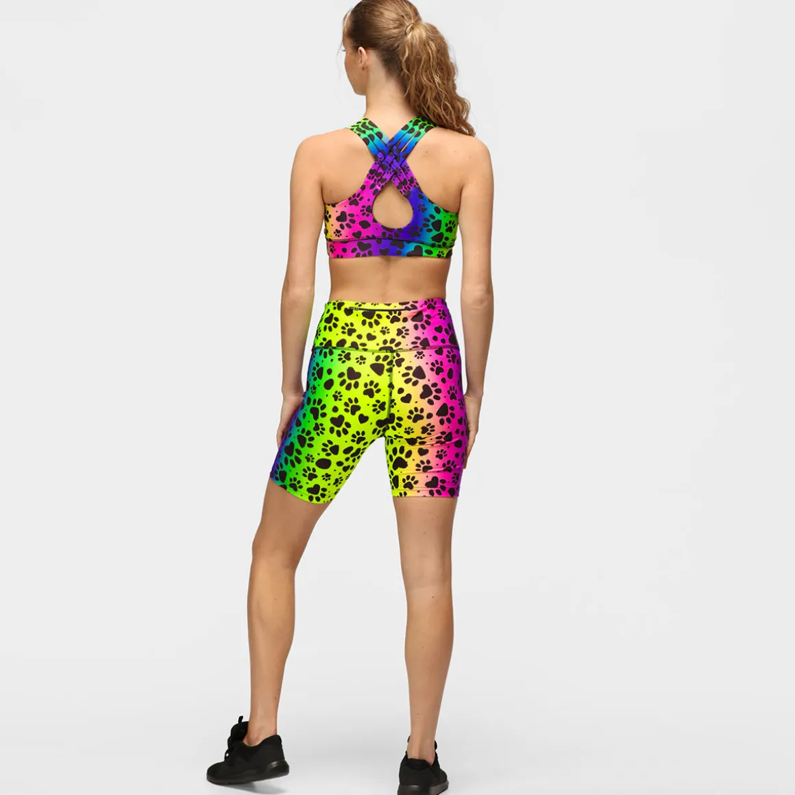 Pawfect Rainbow Running Shorts