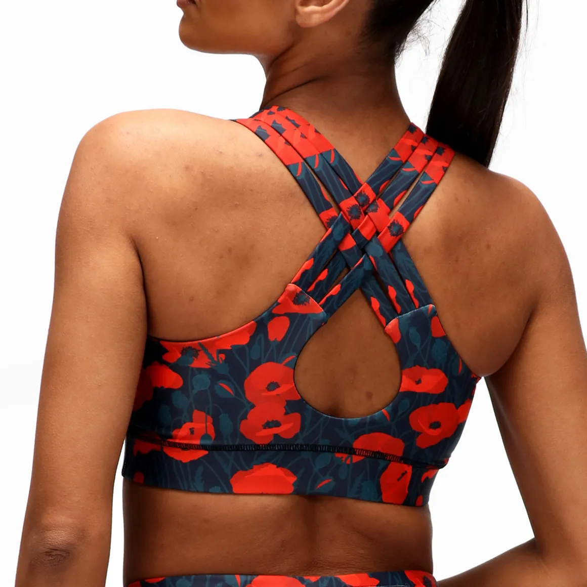 Poppy Field Cross Back Bra