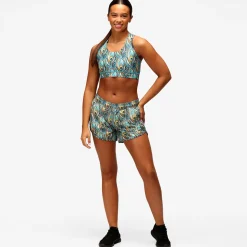 Pretty In Peacock Loose Fit Workout Shorts