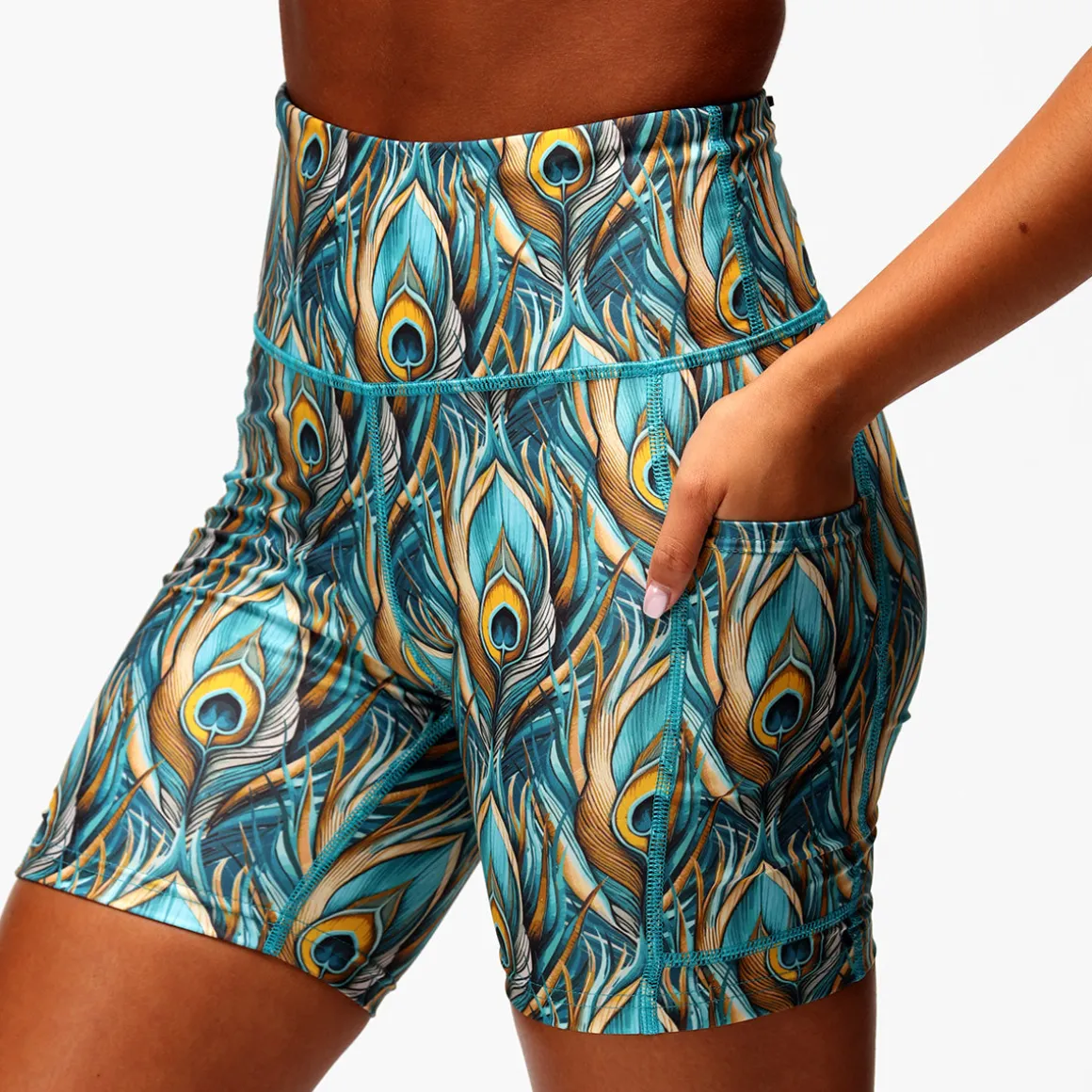 Pretty In Peacock Running Shorts