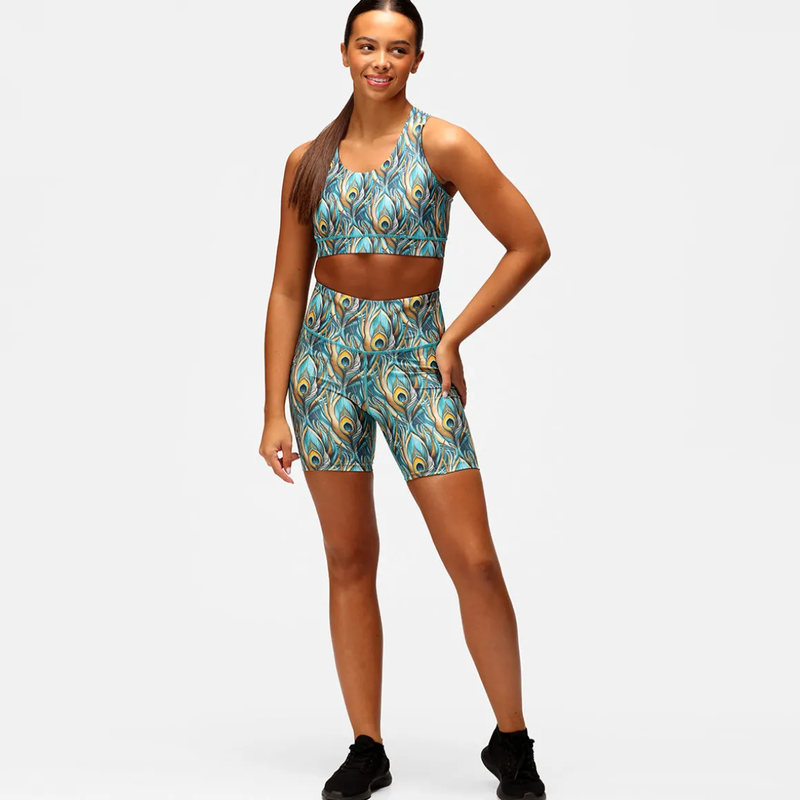 Pretty In Peacock Running Shorts