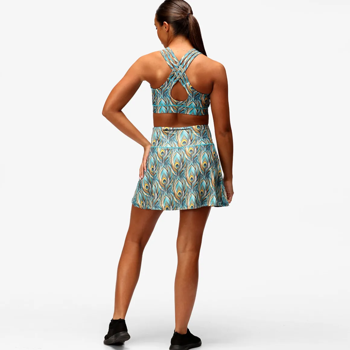 Pretty In Peacock Skort