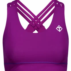 Purple Cross Back Bra