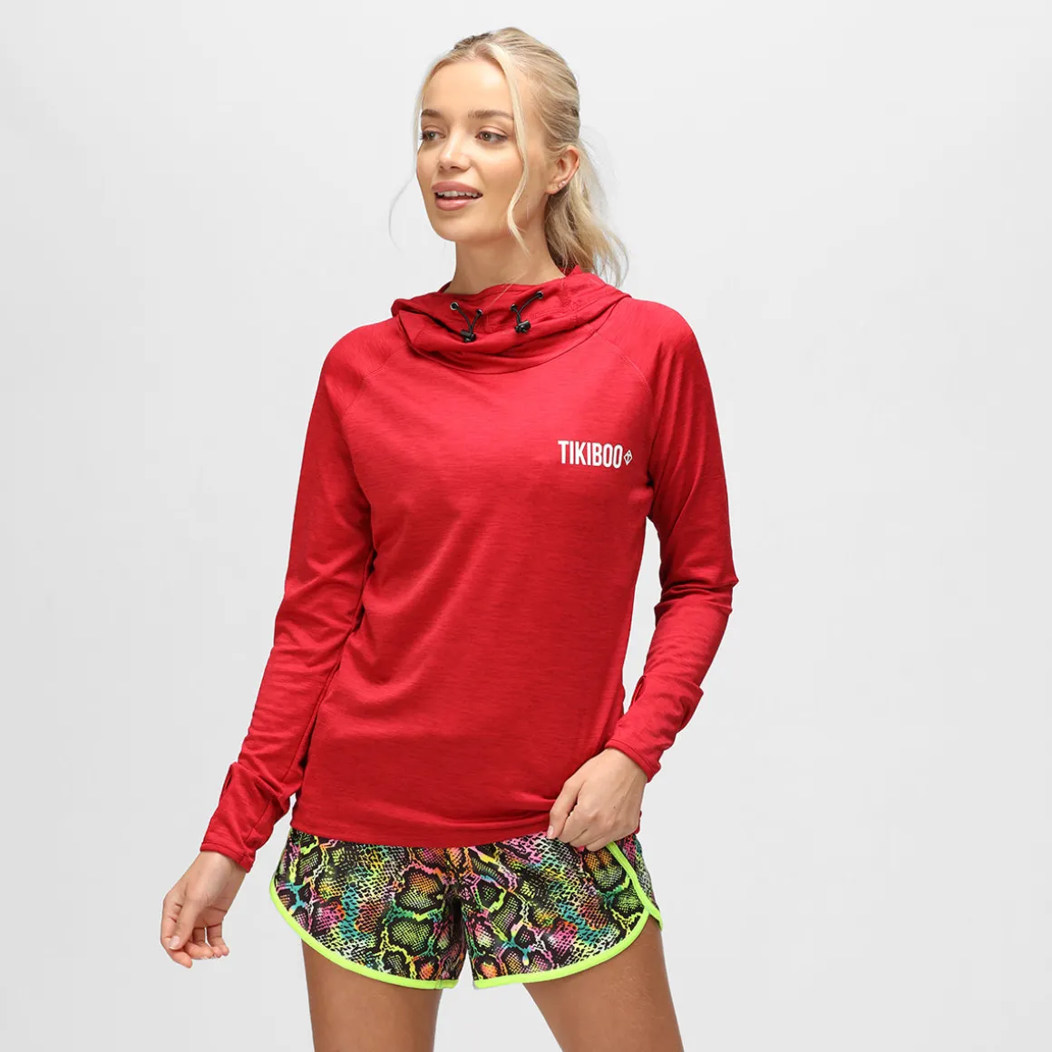Red Cowl Neck Hoodie