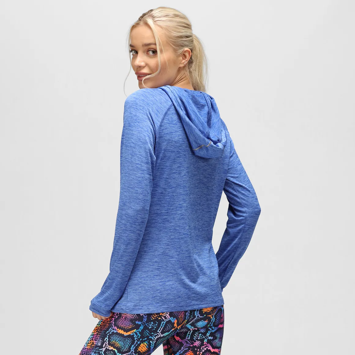 Sky Blue Cowl Neck Hoodie
