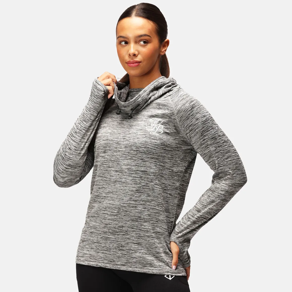TKB Grey Cowl Neck Hoodie