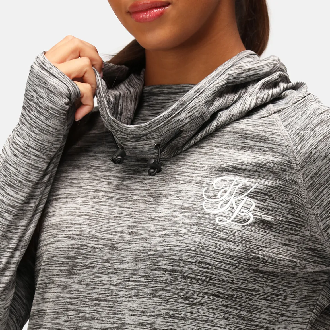 TKB Grey Cowl Neck Hoodie