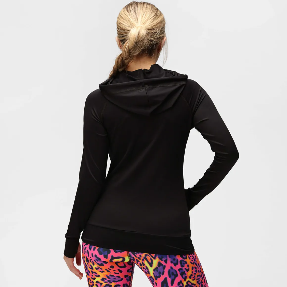 TKB Ladies Jet Black Zipped Hoodie