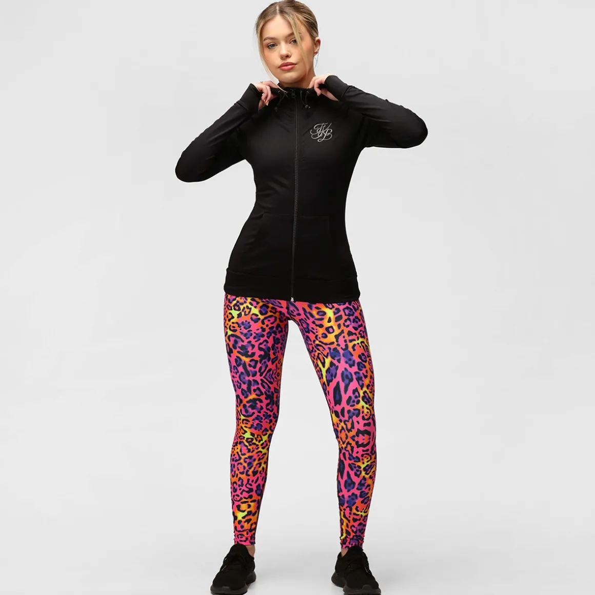 TKB Ladies Jet Black Zipped Hoodie