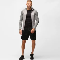 TKB Man Grey Melange Zipped Hoodie