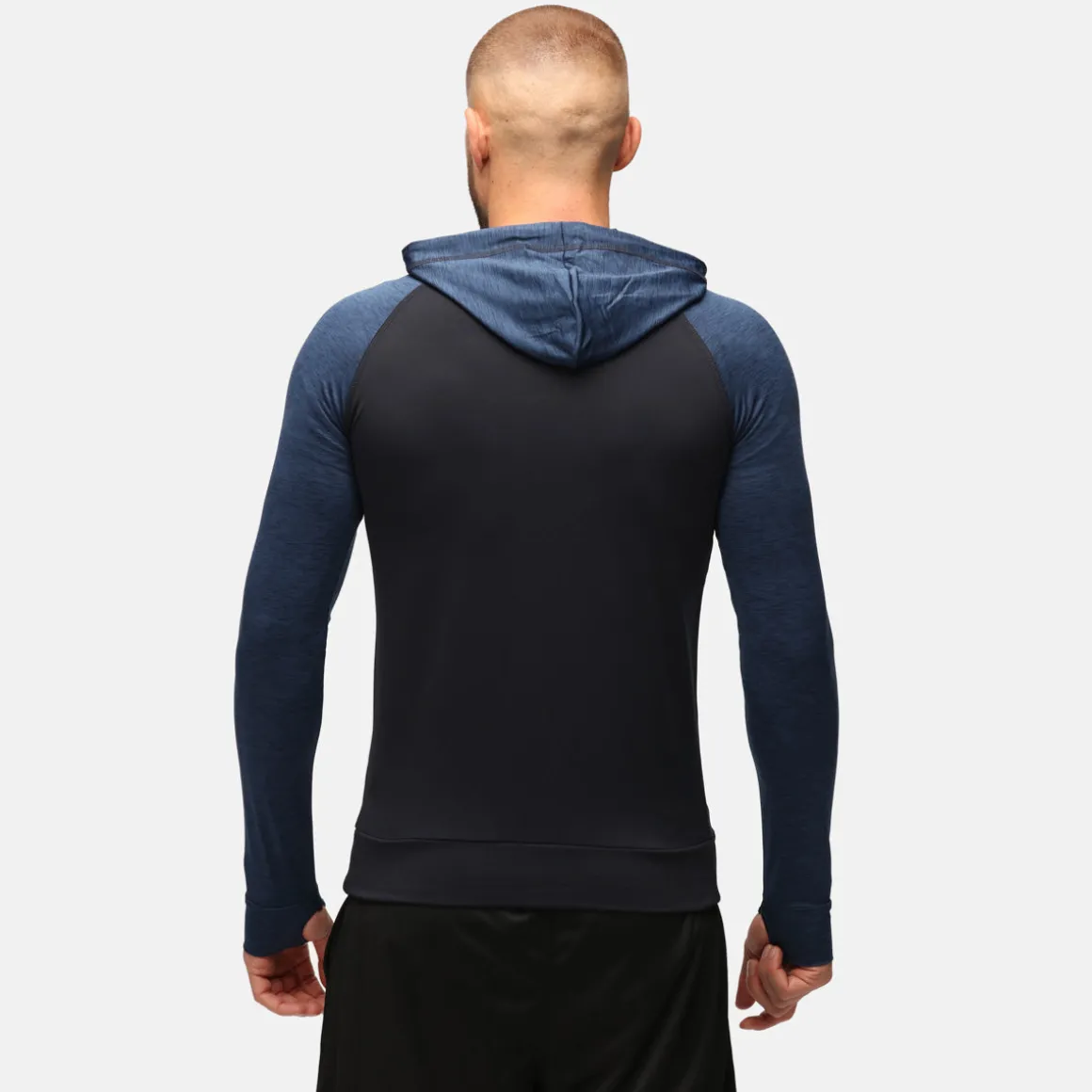 TKB Man Navy Melange Zipped Hoodie