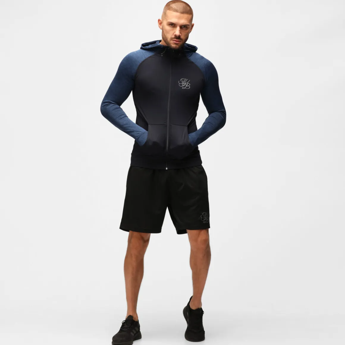 TKB Man Navy Melange Zipped Hoodie