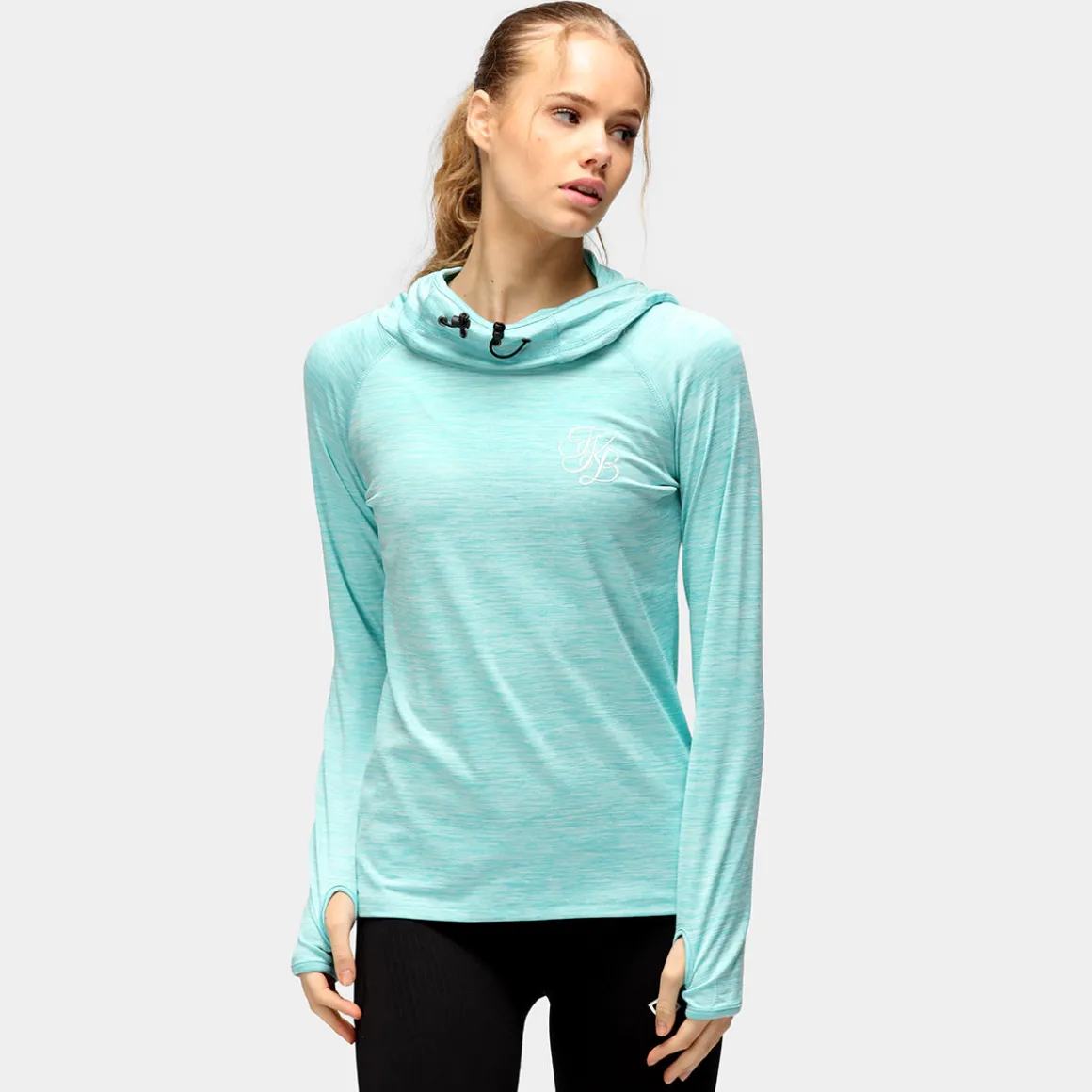 TKB Ocean Blue Cowl Neck Hoodie