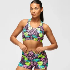 Twilight Palm Cross Back Bra