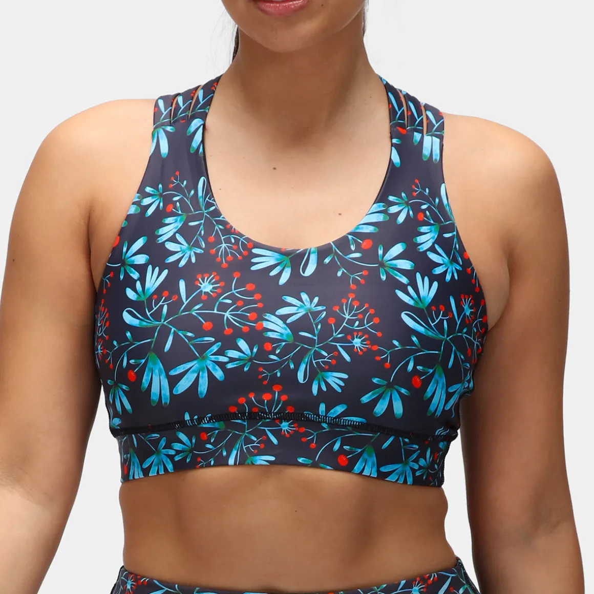 Winter Berries Cross Back Bra