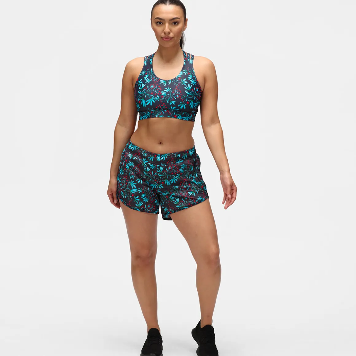Winter Berries Loose Fit Workout Shorts