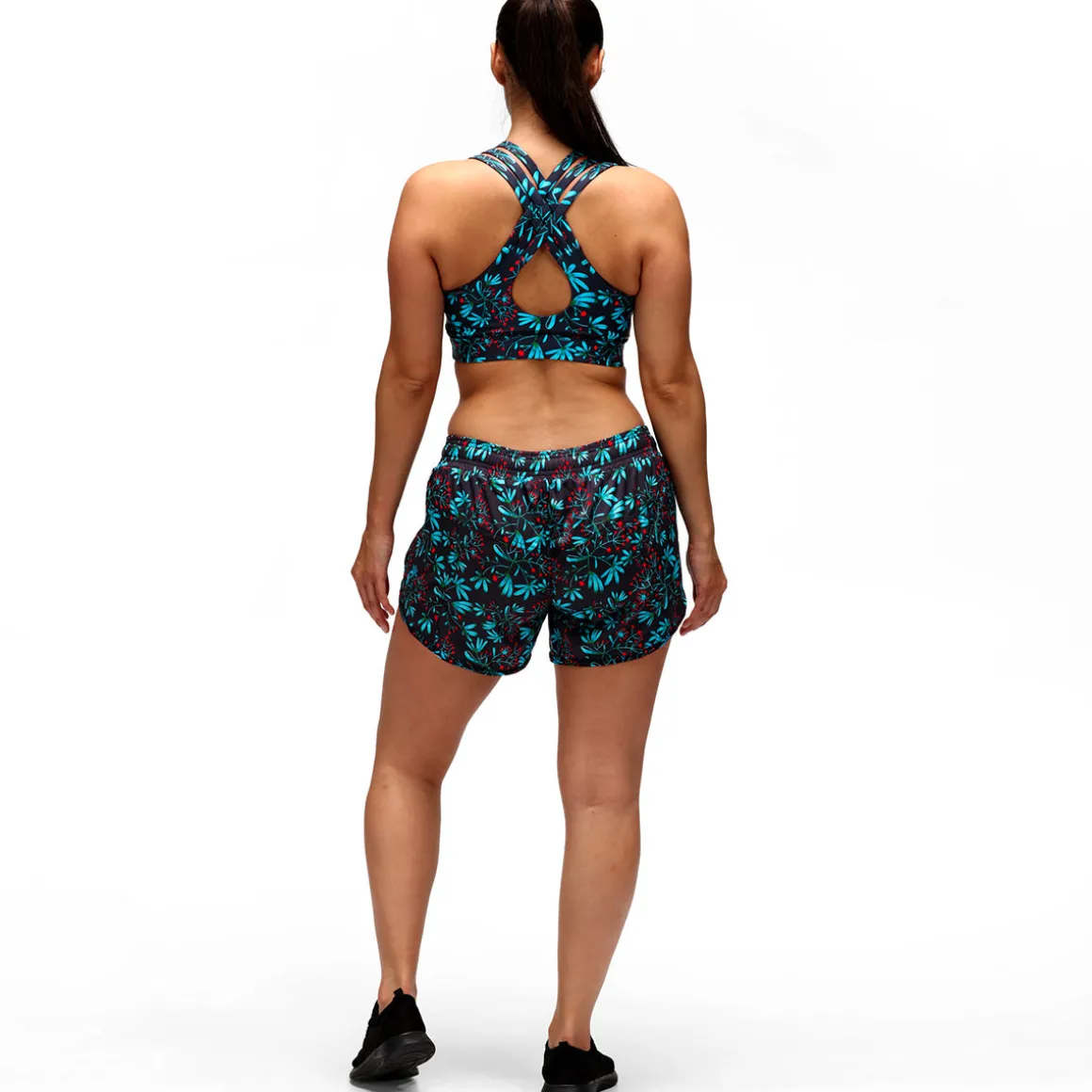 Winter Berries Loose Fit Workout Shorts