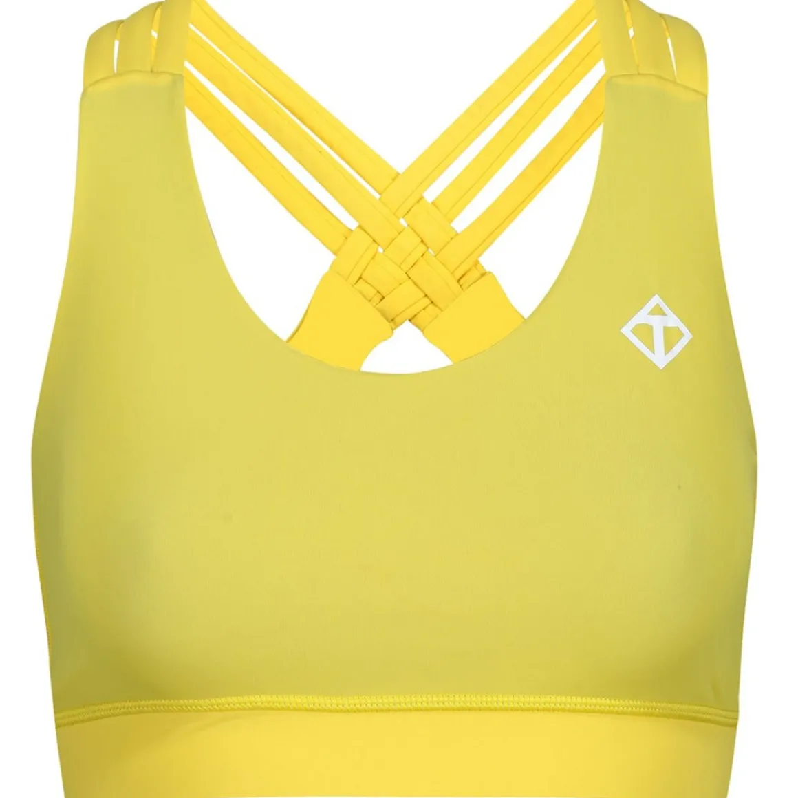 Yellow Cross Back Bra